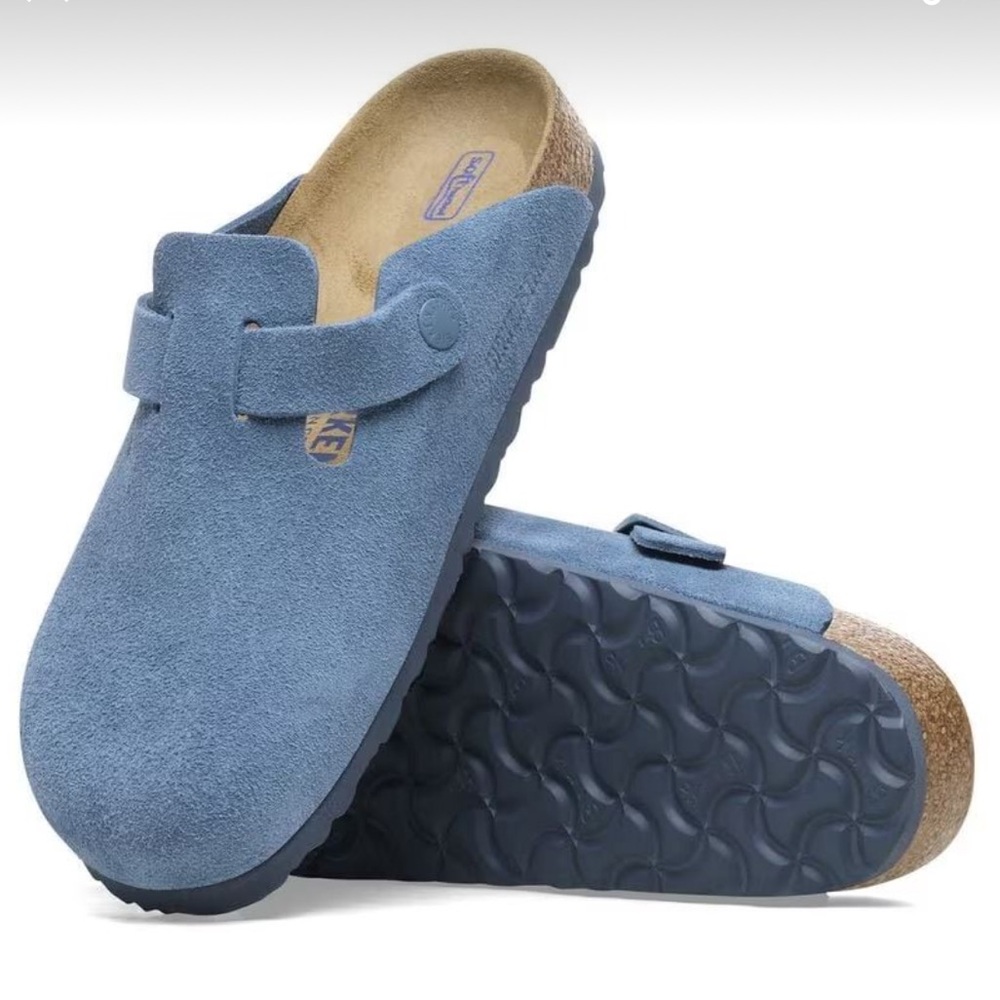 Birkenstock Boston Clogs in Elemental Blue